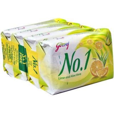 Godrej No.1 Bathing Soap – Pack of 4 | Lemon