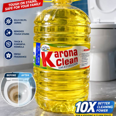 Karona Clean Toilet Cleaner 5L  – Powerful Toilet & Bathroom Cleaner | Removes Stains & Germs