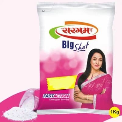 Sargam Big Shot Fast Action Detergent Powder – 1 kg | Powerful Cleaning & Stain Removal