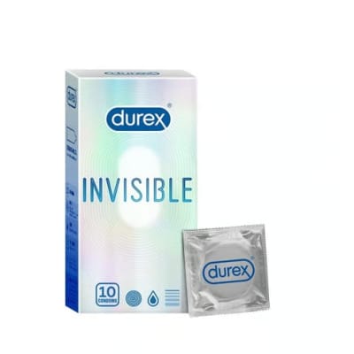 Durex Invisible Super Ultra Thin Condom - 10 Pcs