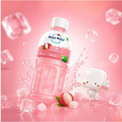 Mogu Mogu Lychee Fruit Drink with Nata De Coco