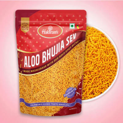 Haldiram's Aloo Bhujia – Spicy & Crispy Namkeen