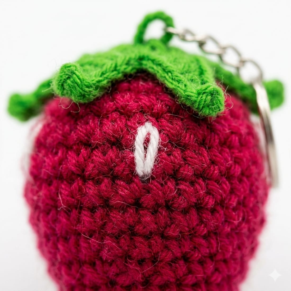 Strawberry Crochet Keychain
