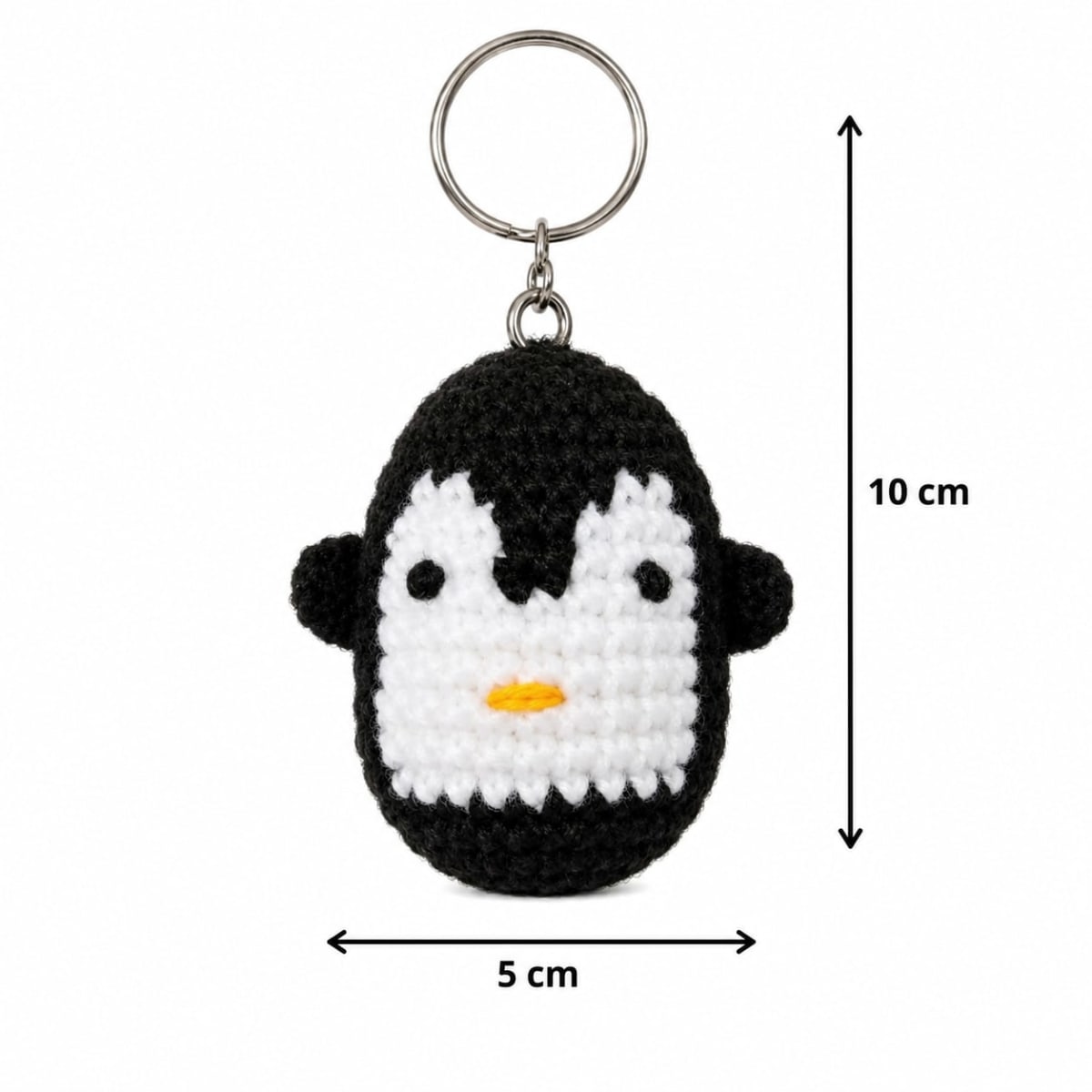 Handmade Crochet Penguin Keychain