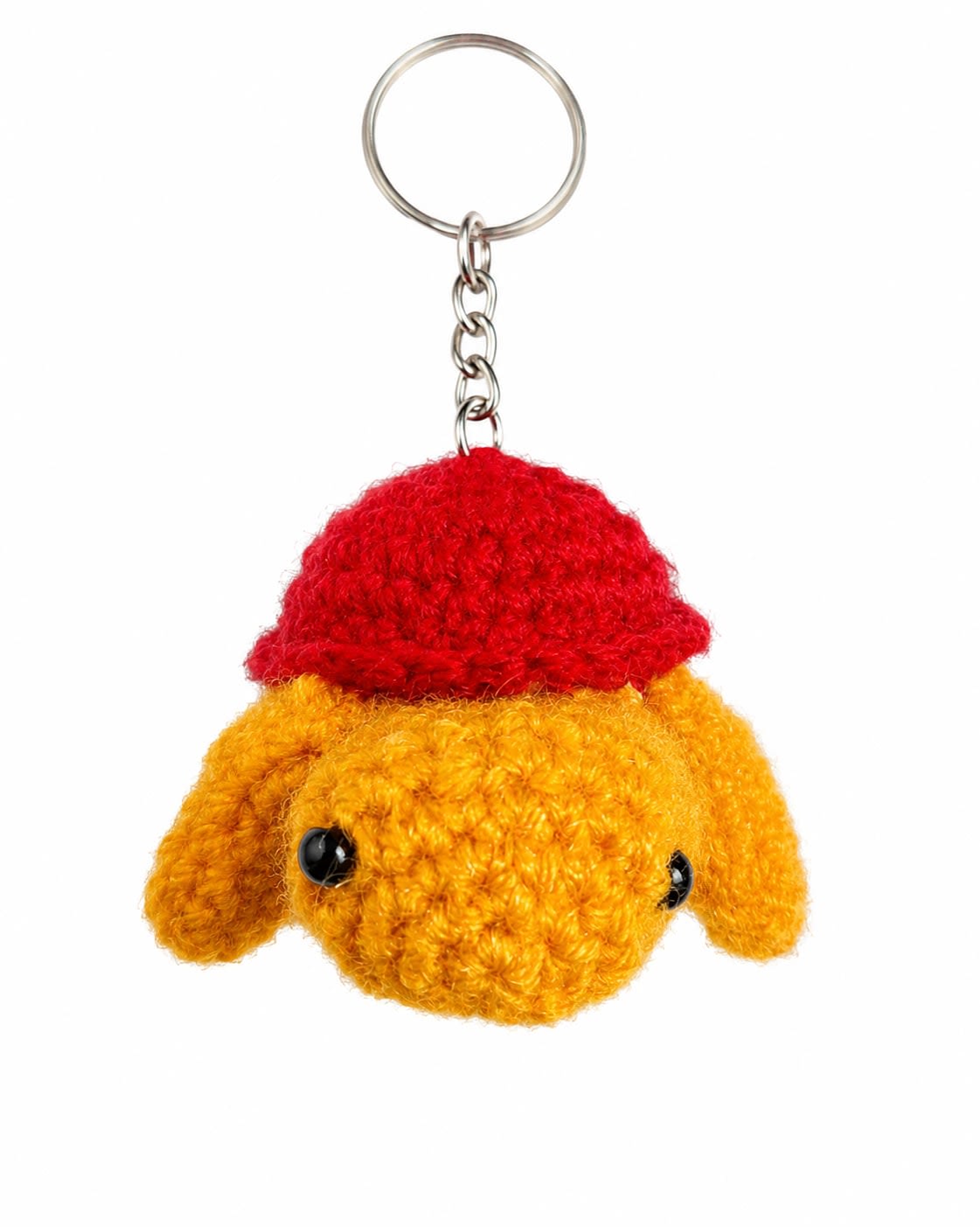 Handmade Crochet Yellow Turtle Keychain