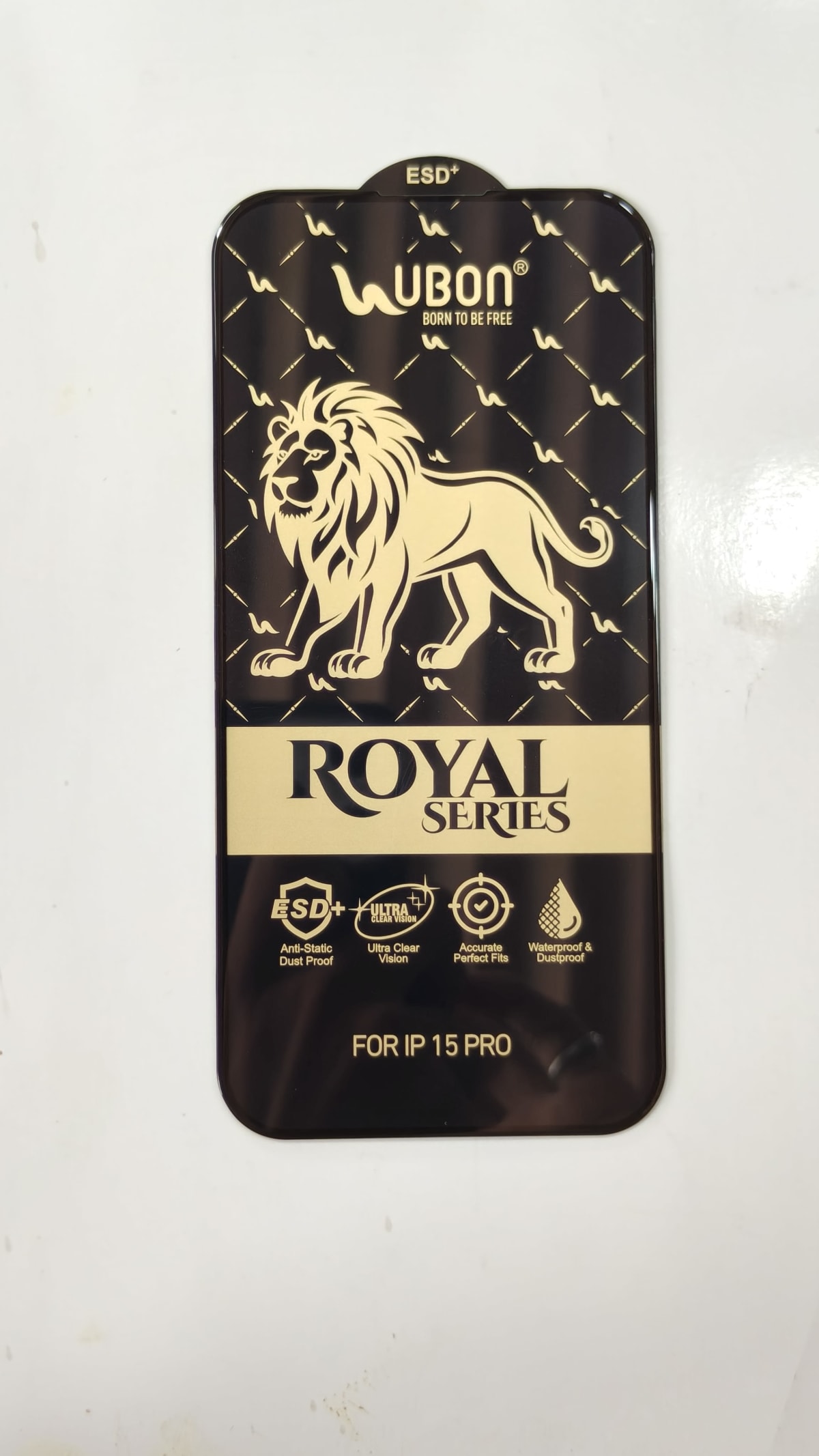 UBON Royal Series Premium Tempered Glass Guard: TEMPERED GLASS I PHONE 16 PRO
