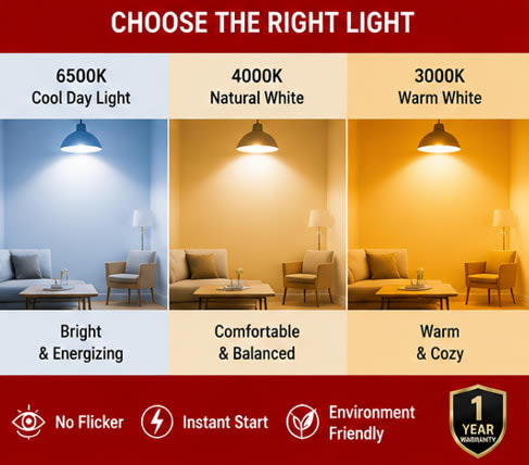 Surya 10W LED Bulb – Bright White, Energy Saving
