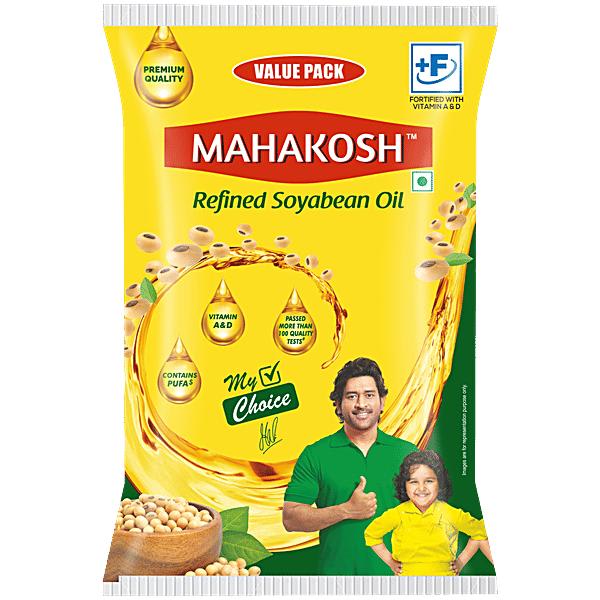 Mahakosh Refined Soyabean Oil – 1 Litre Pouch