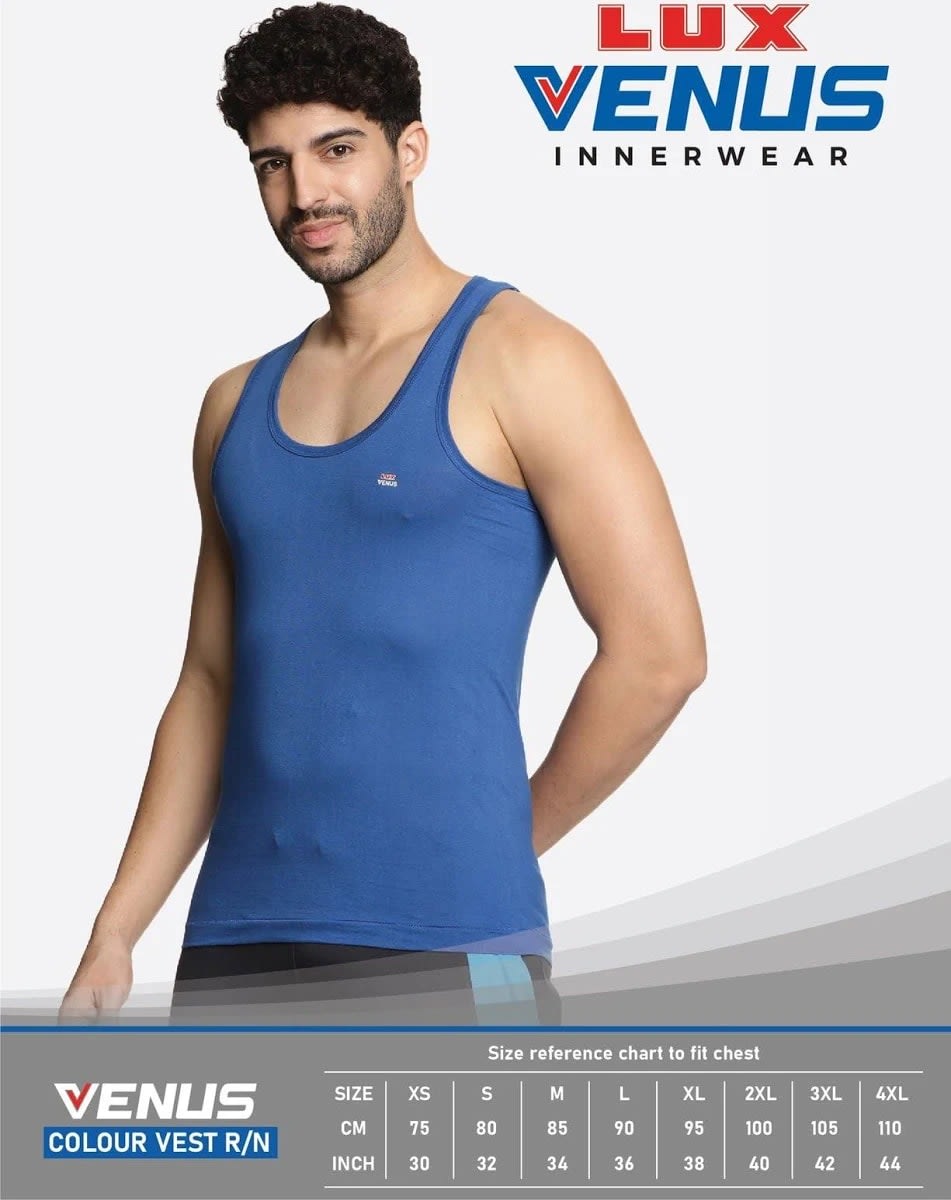 LUX VENUS Men’s Cotton Vest (Baniyan) – Soft & Comfortable Innerwear