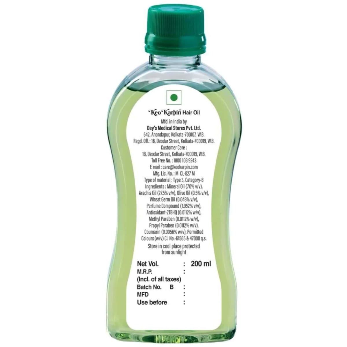 Keo Karpin Non-Sticky Hair Oil – 200 ml