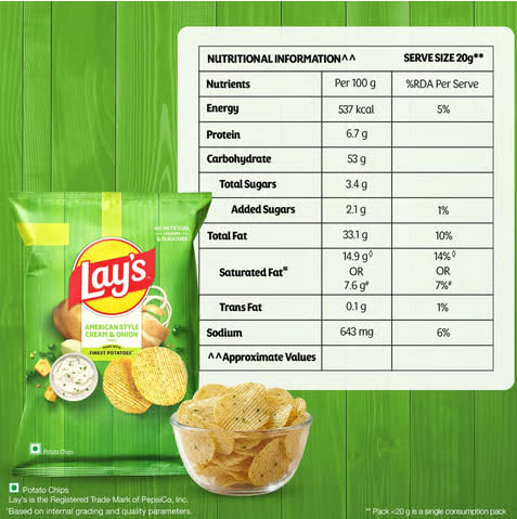 Lay's American Style Cream & Onion Potato Chips