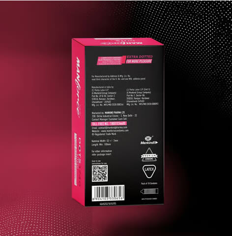 Manforce Extra Dotted Condom - Litchi Flavour