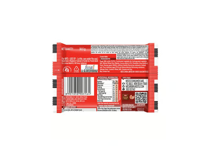 Nestle KitKat 4 Fingers Choco Coated Wafer Bar