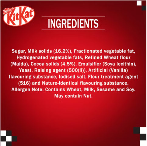 Nestle KitKat 4 Fingers Choco Coated Wafer Bar