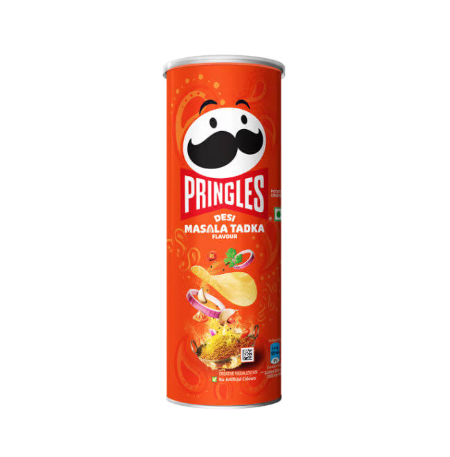 Pringles Desi Masala Tadka Potato Chips - Crispy Snack