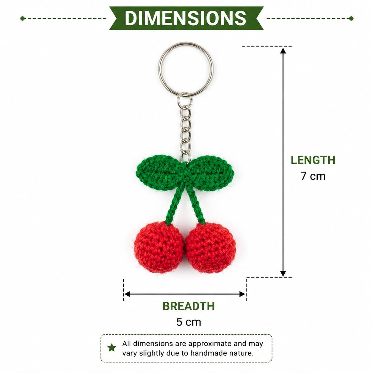 Handmade Crochet Daisy Keychain