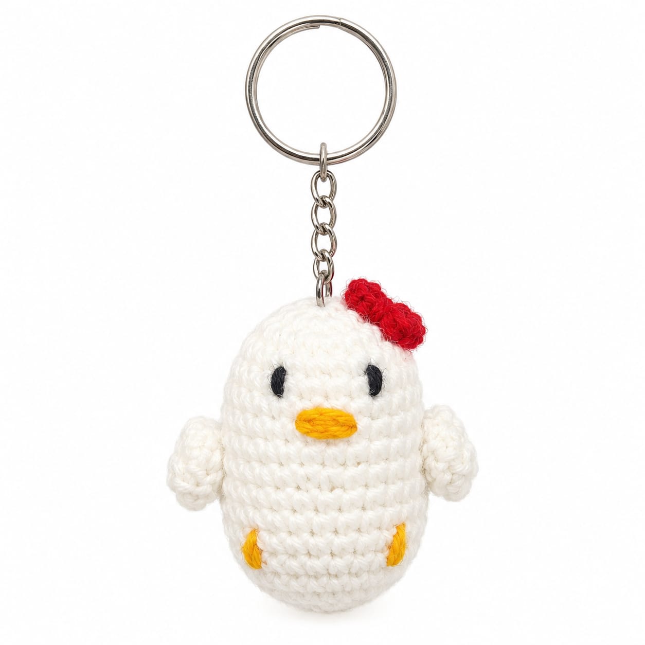 Handmade Crochet Chick Keychain