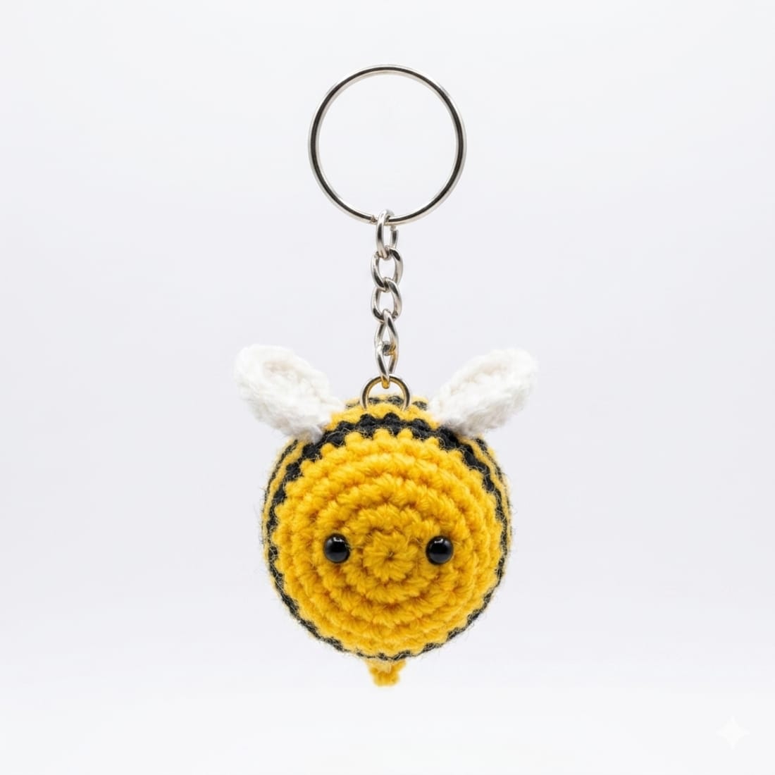Handmade Crochet Bee Keychain