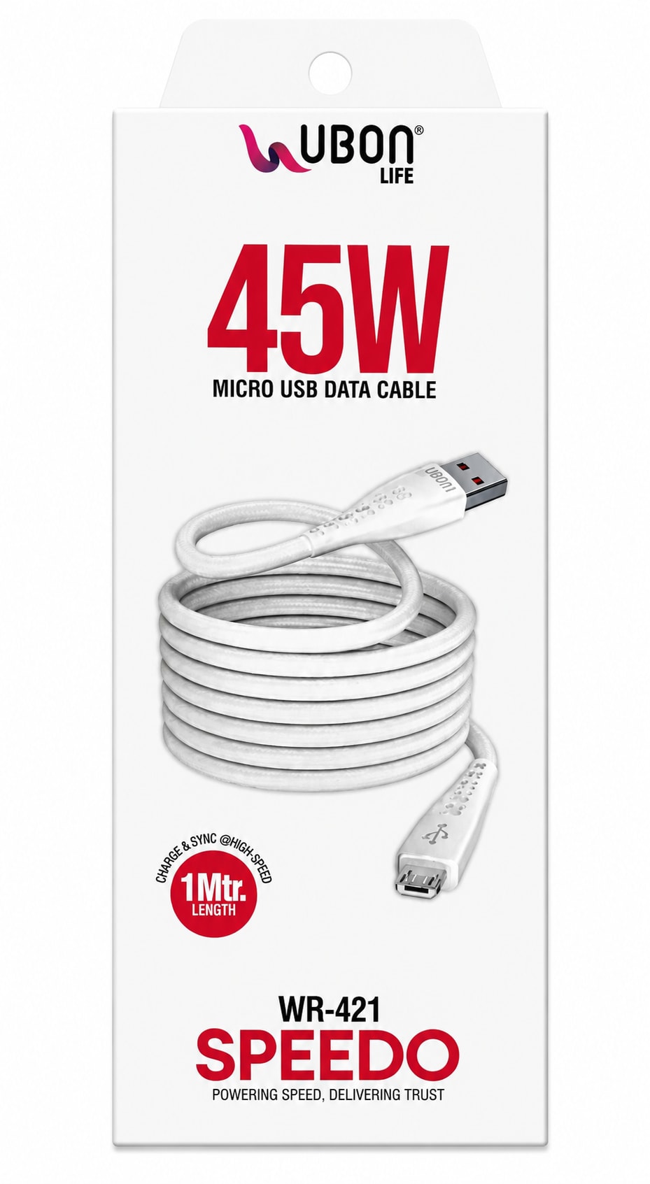 UBON Life Series Speedo WR-421 45W Micro USB Data Cable