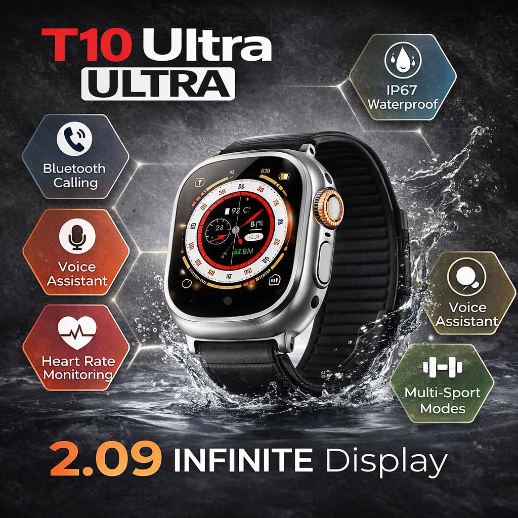 T10 Ultra Smart Watch with 2.09" Infinite Display