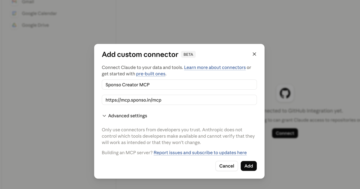 Sponso for Creators is now in Claude (and ChatGPT, and Cursor)