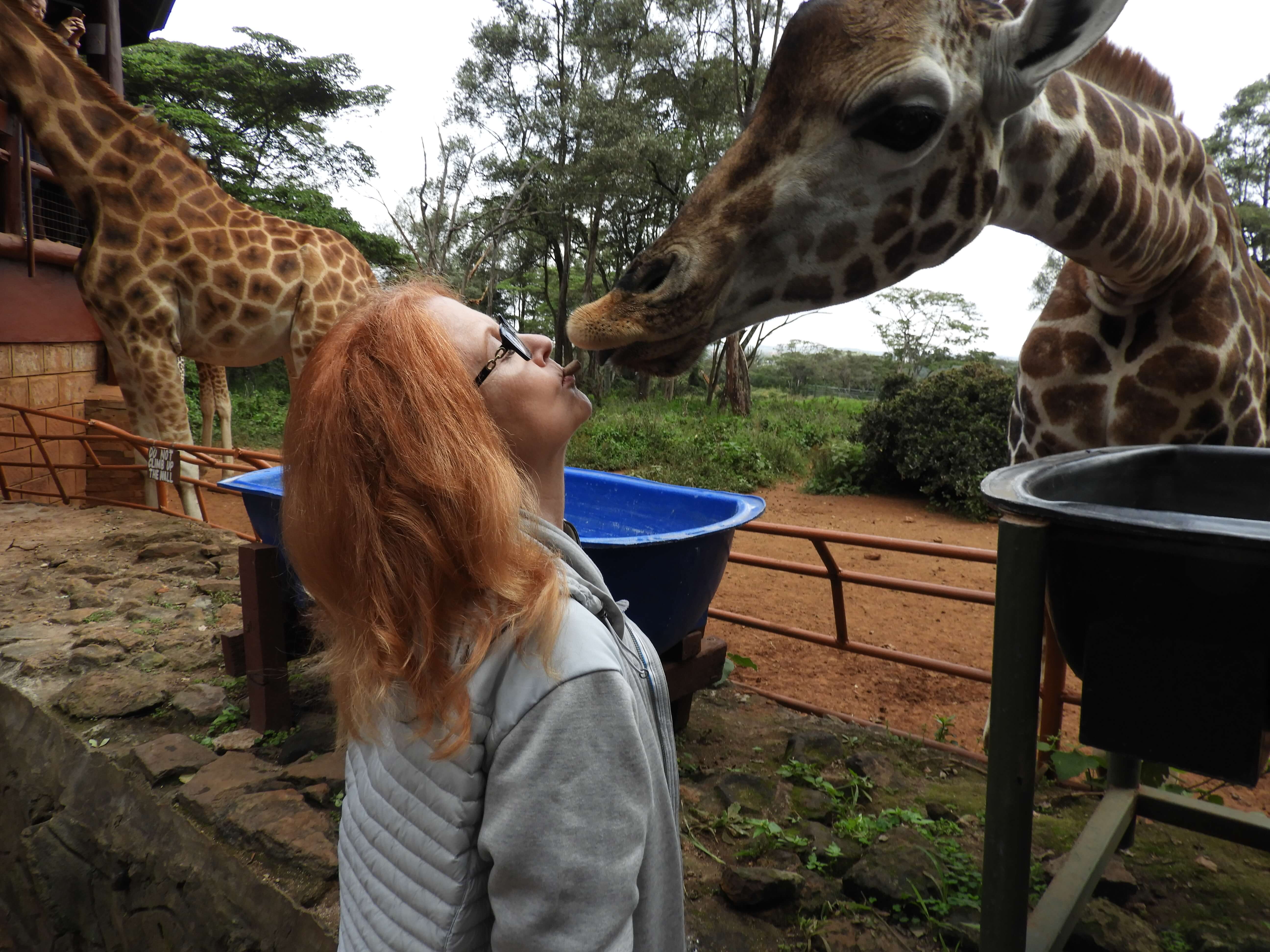 Mom & a Giraffe