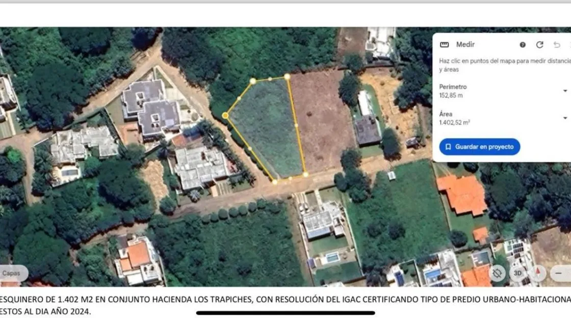 #1334 - Lote en conjunto cerrado en Villa Del Rosario en venta de 1402m² - 1