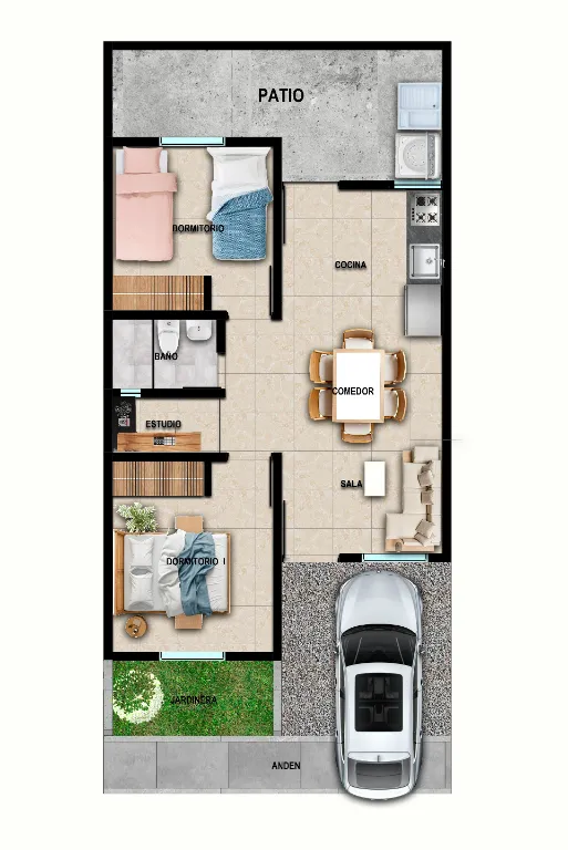 #1385 - Casa en San Cayetano en venta de 90m², 2 habitaciones y 1 parqueadero - 8