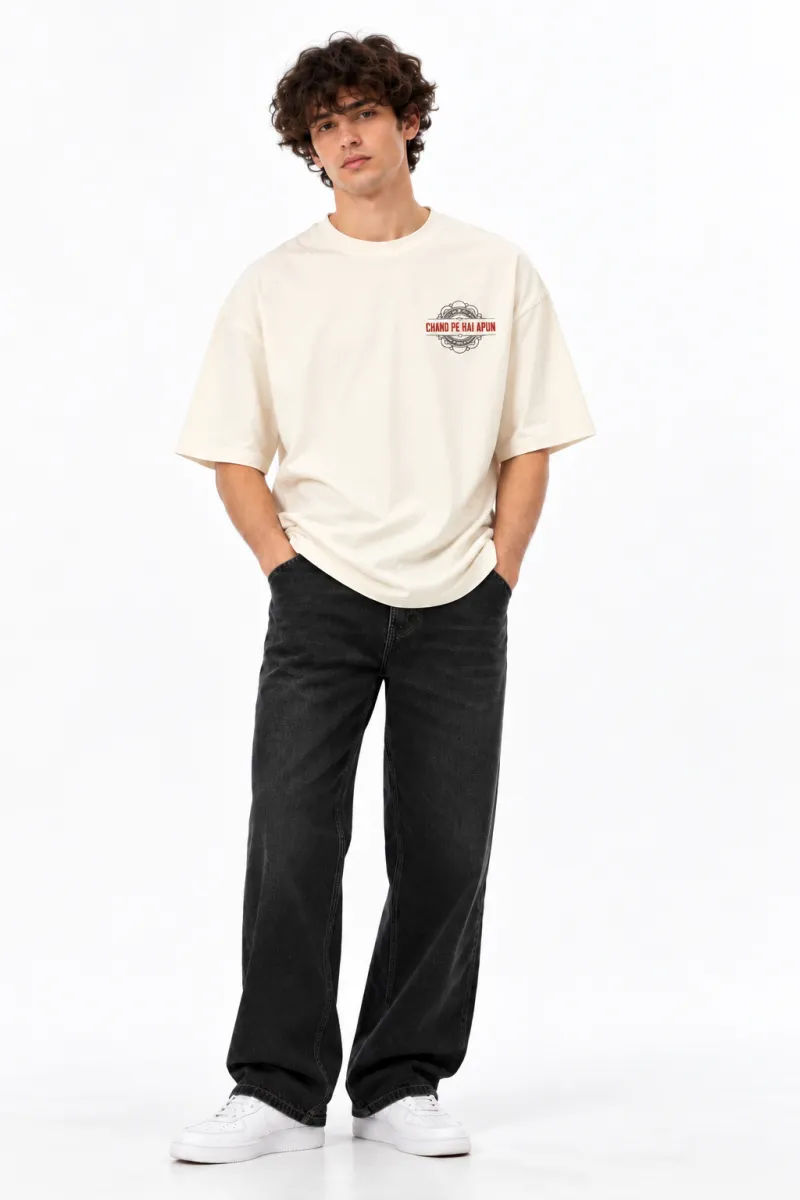 Chand Pe Hai Apun Oversized Tee view 8