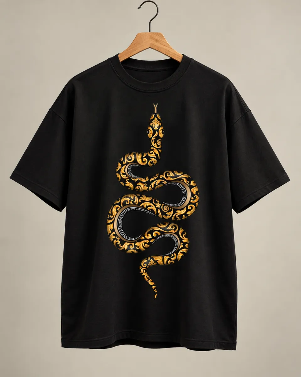 Royal Serpent Oversized T-Shirt view 3