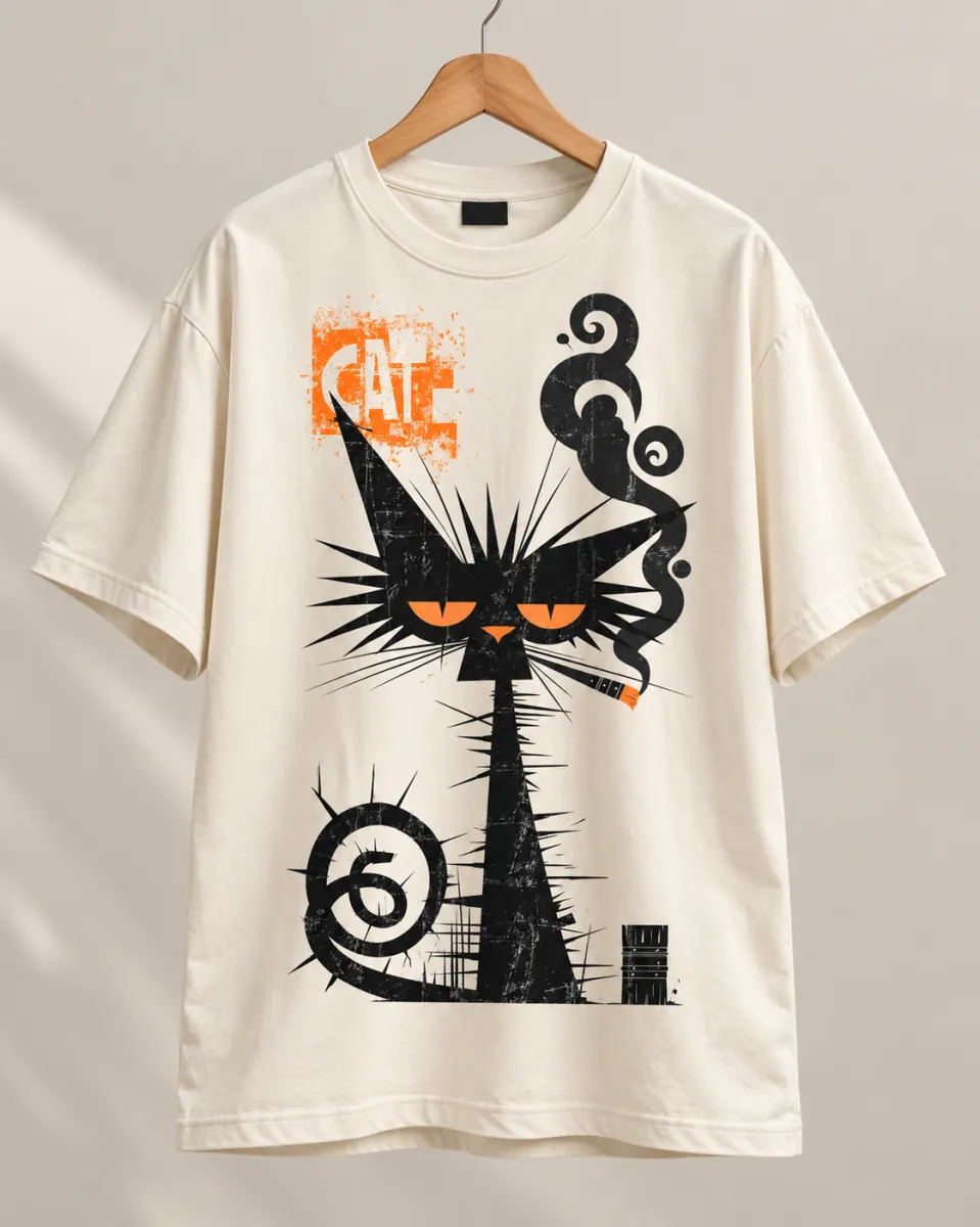 CAT Chaos Oversized T-Shirt view 3
