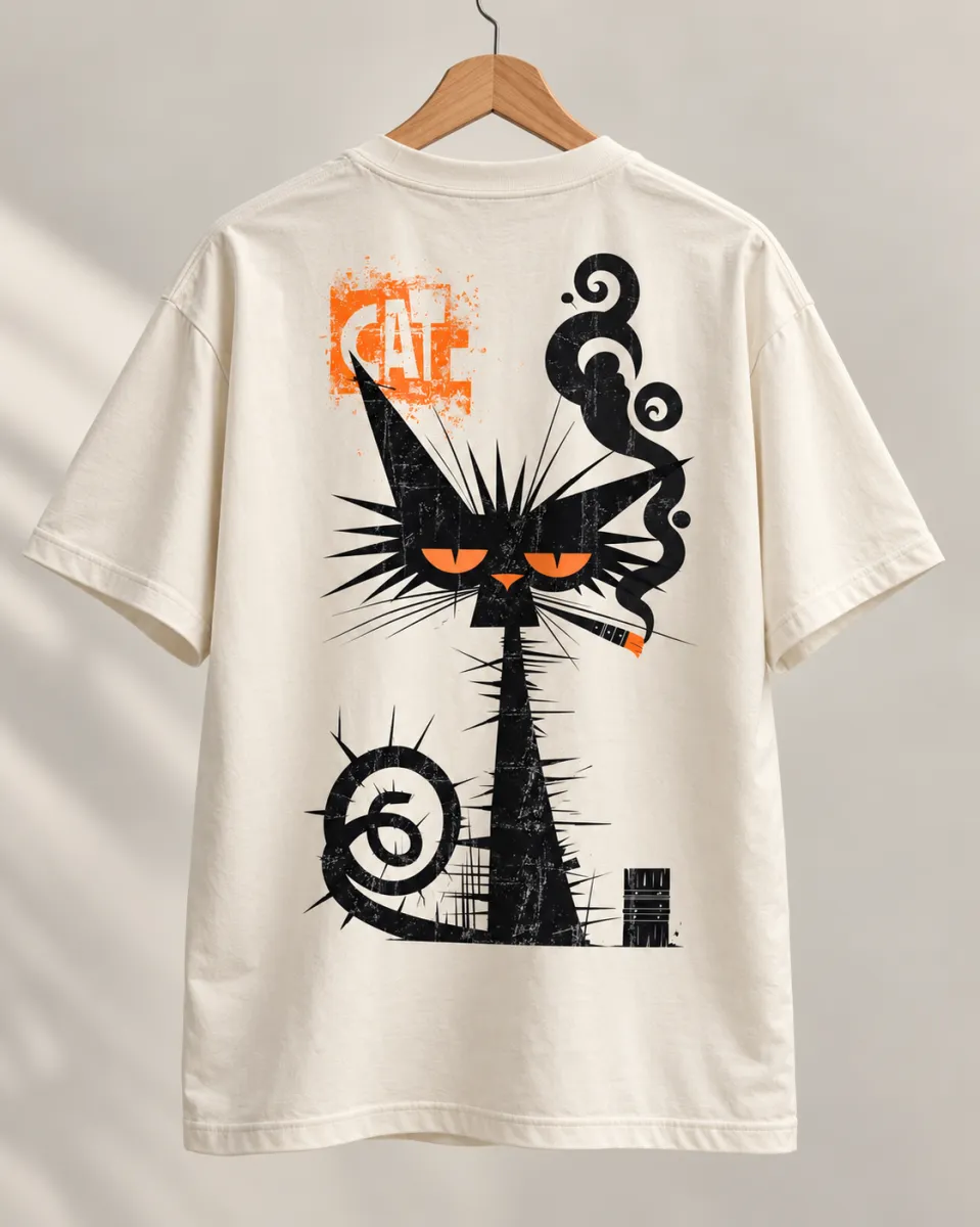 CAT Chaos Oversized T-Shirt view 4