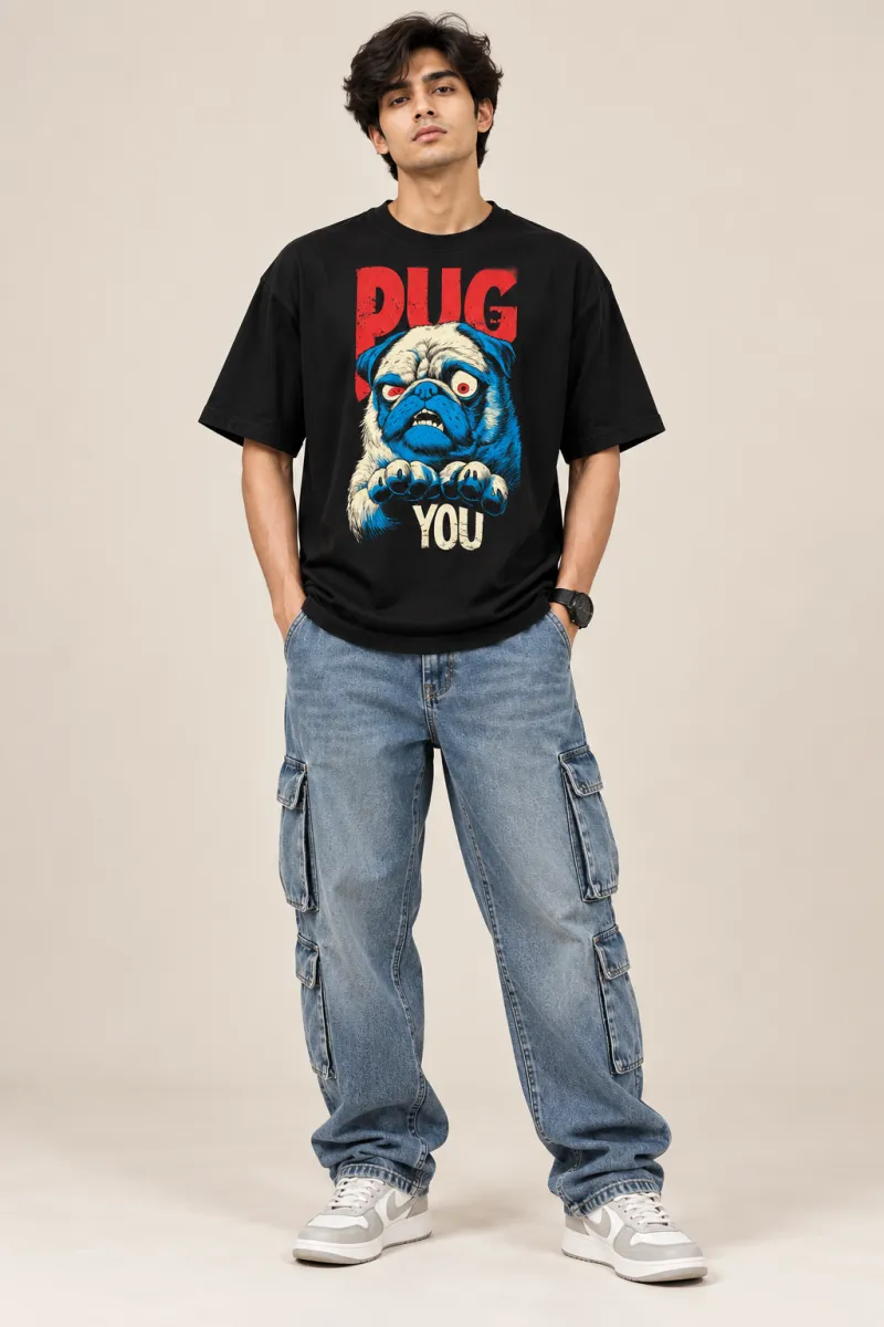 PUG YOU Oversized Graphic Tee view 1
