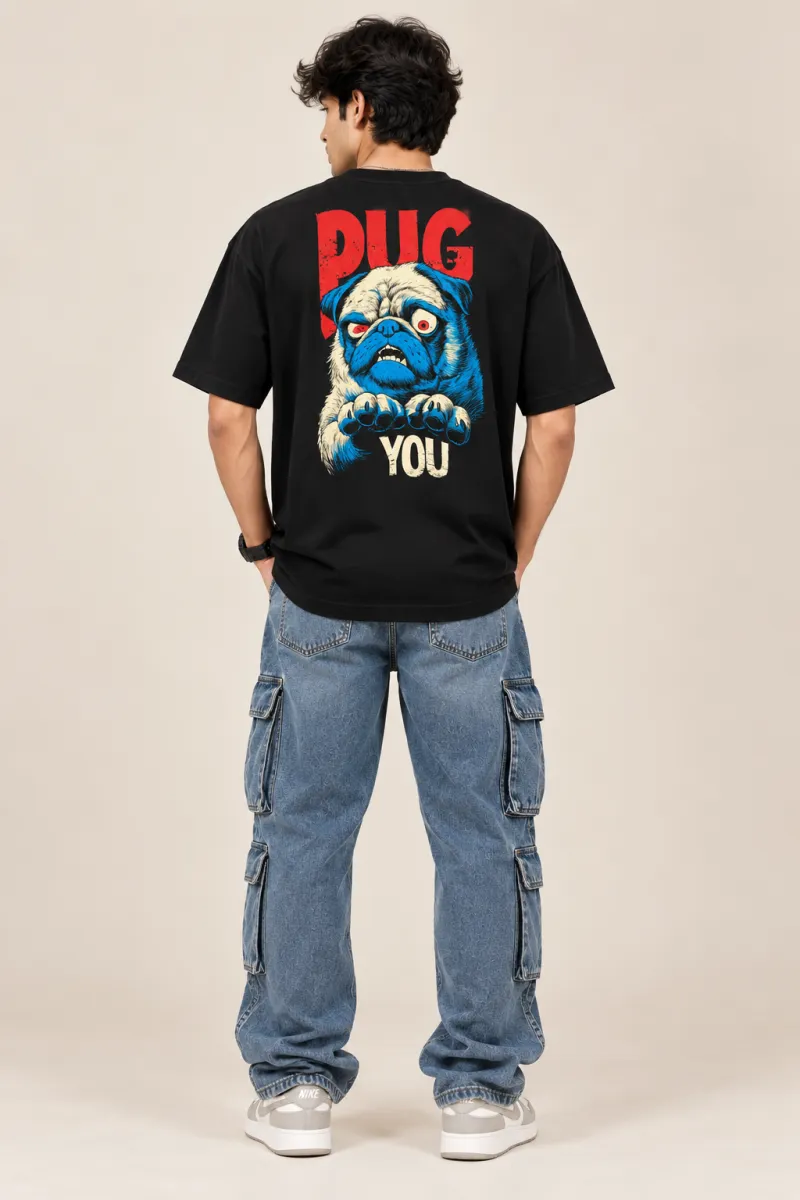 PUG YOU Oversized Graphic Tee view 2
