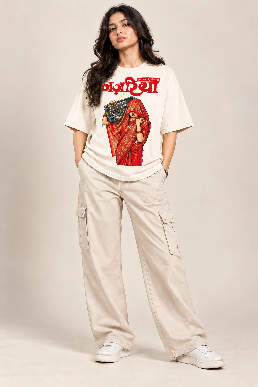 Nagriksha Street Queen Oversized T-Shirt view 7