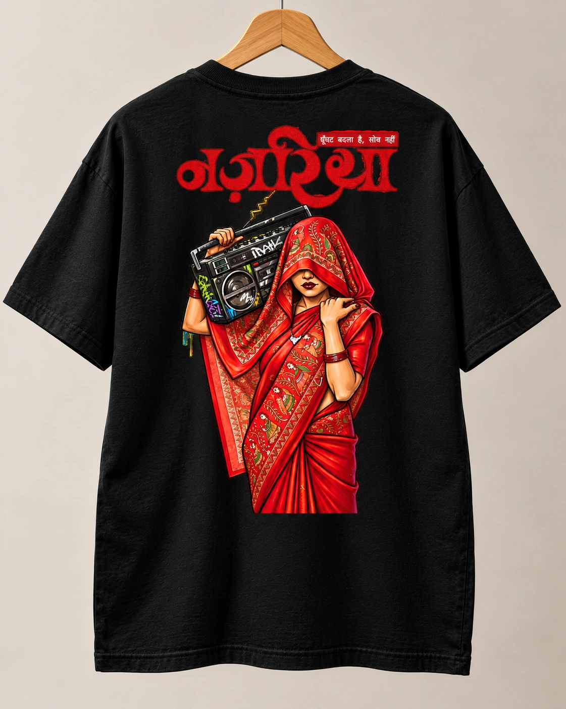 Nagriksha Street Queen Oversized T-Shirt view 3