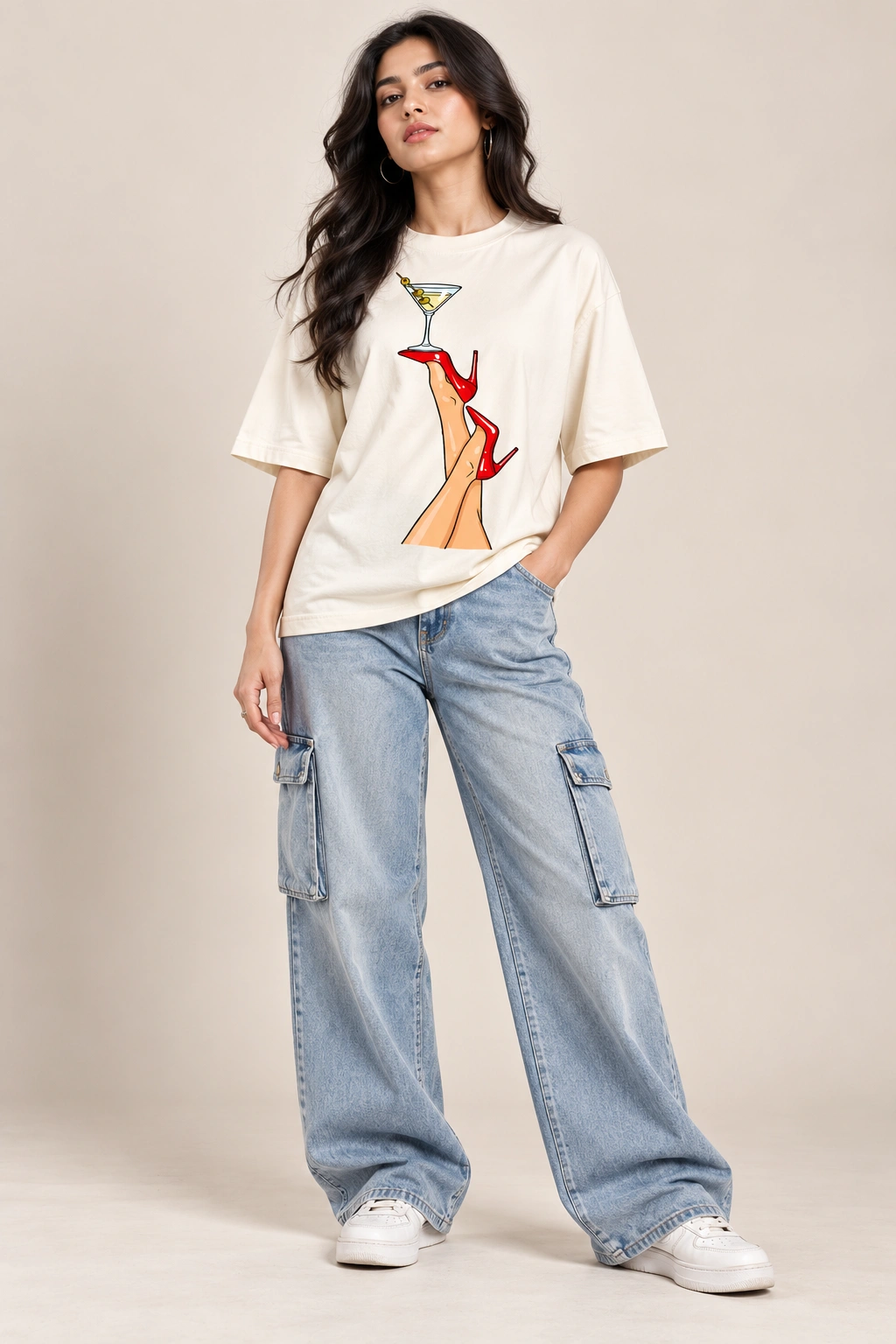 Cocktail Heels Oversized Tee view 2