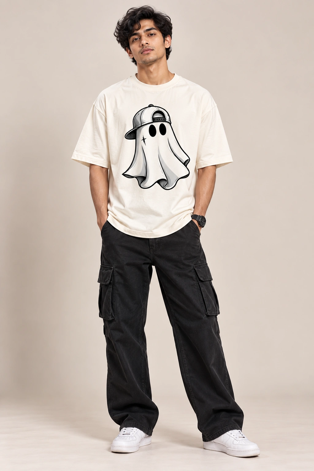 Ghost Street Oversized Tee - Offwhite