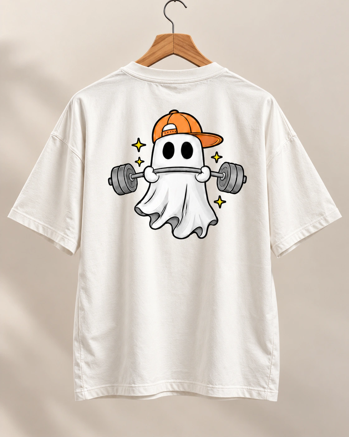 Ghost Gains Oversized T-Shirt - Offwhite