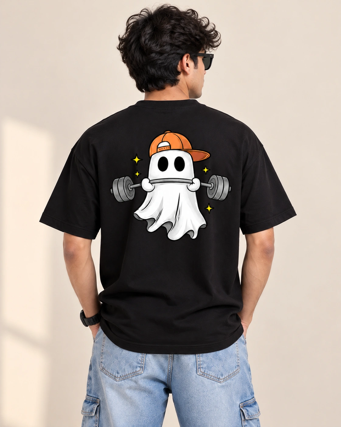Ghost Gains Oversized T-Shirt - Black