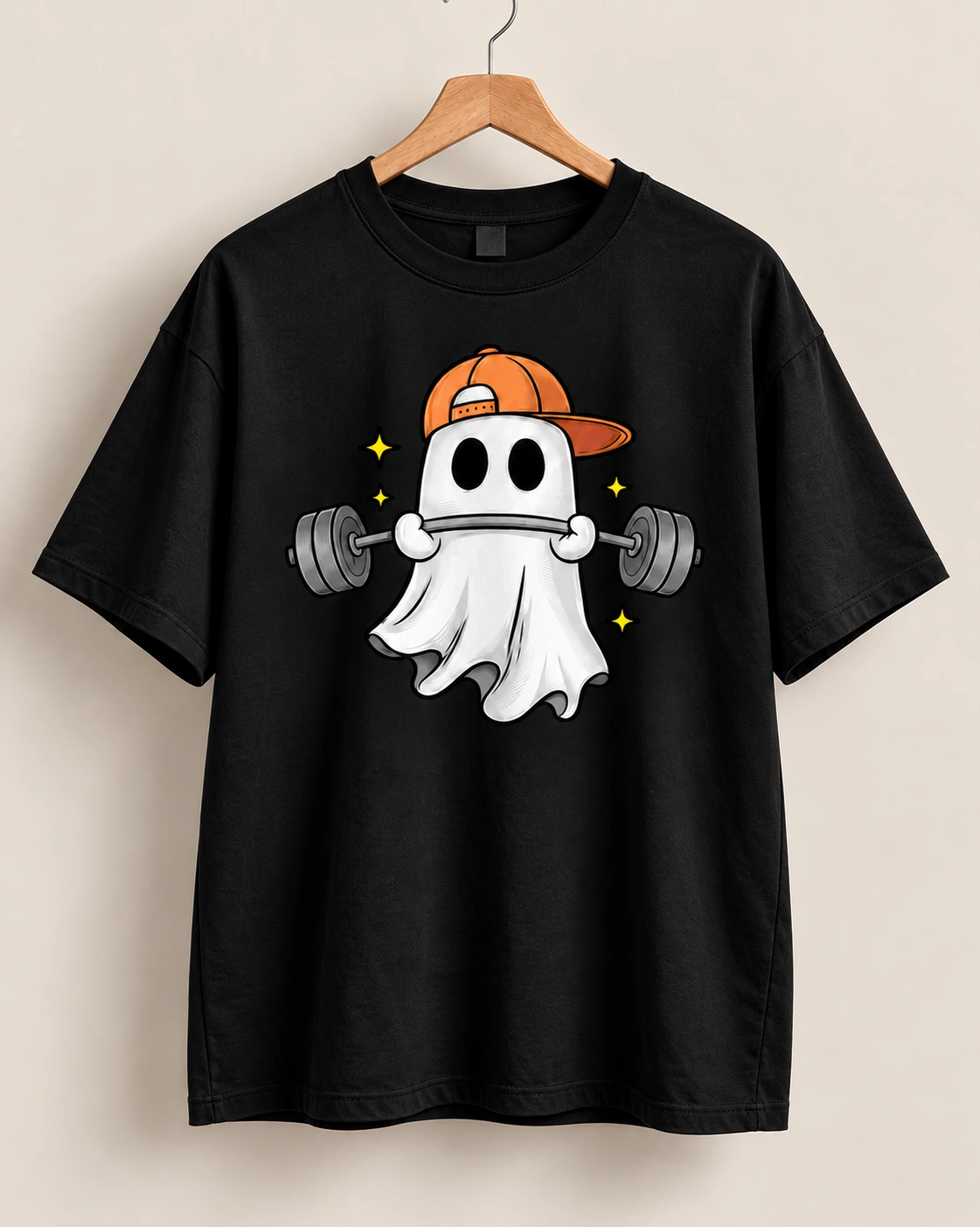 Ghost Gains Oversized T-Shirt - Black