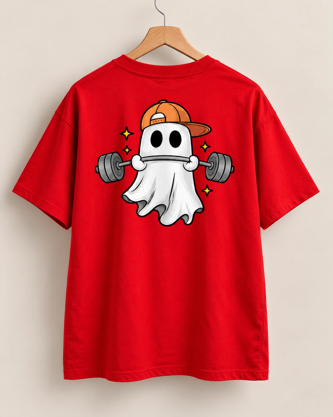 Ghost Gains Oversized T-Shirt - red