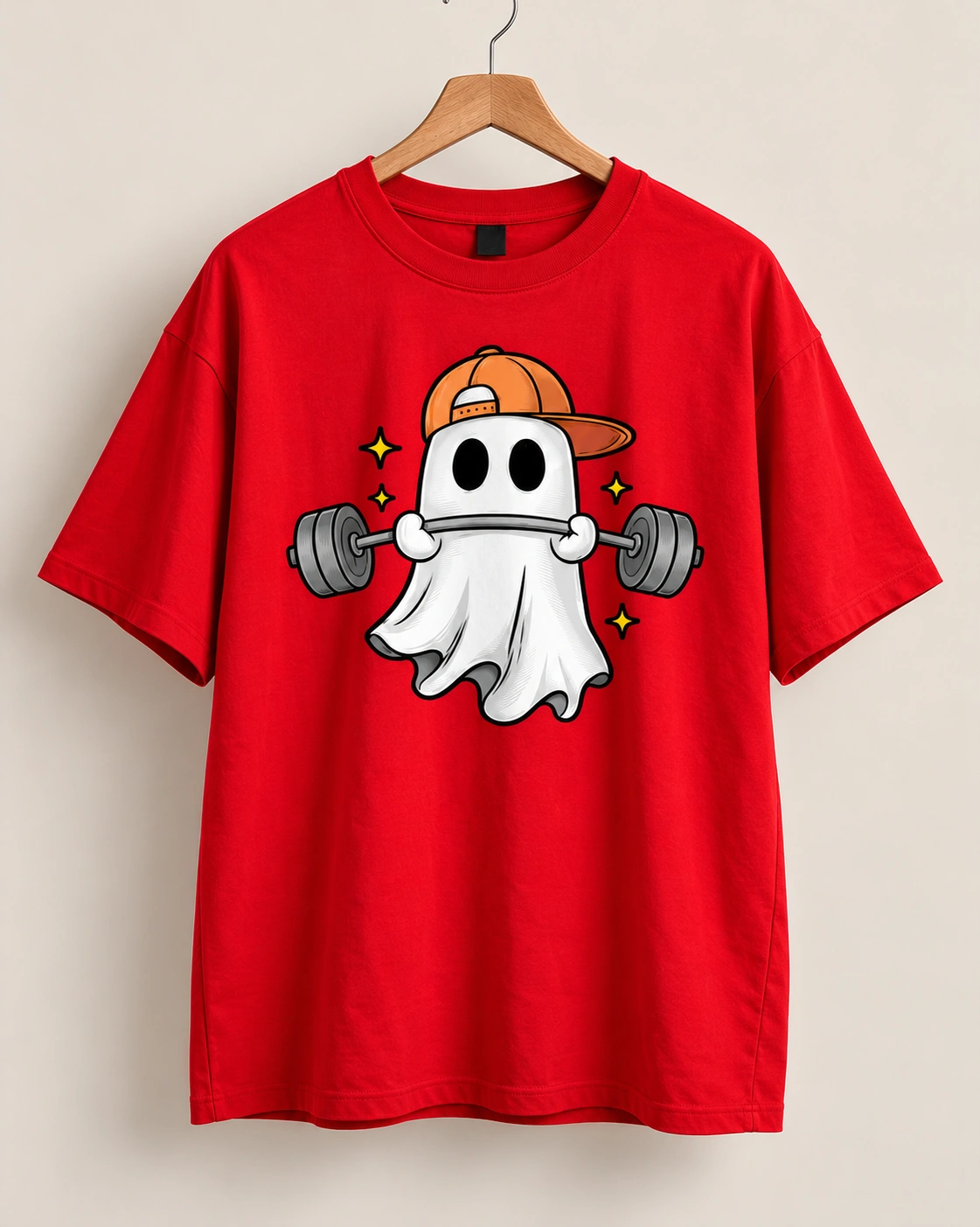 Ghost Gains Oversized T-Shirt - red