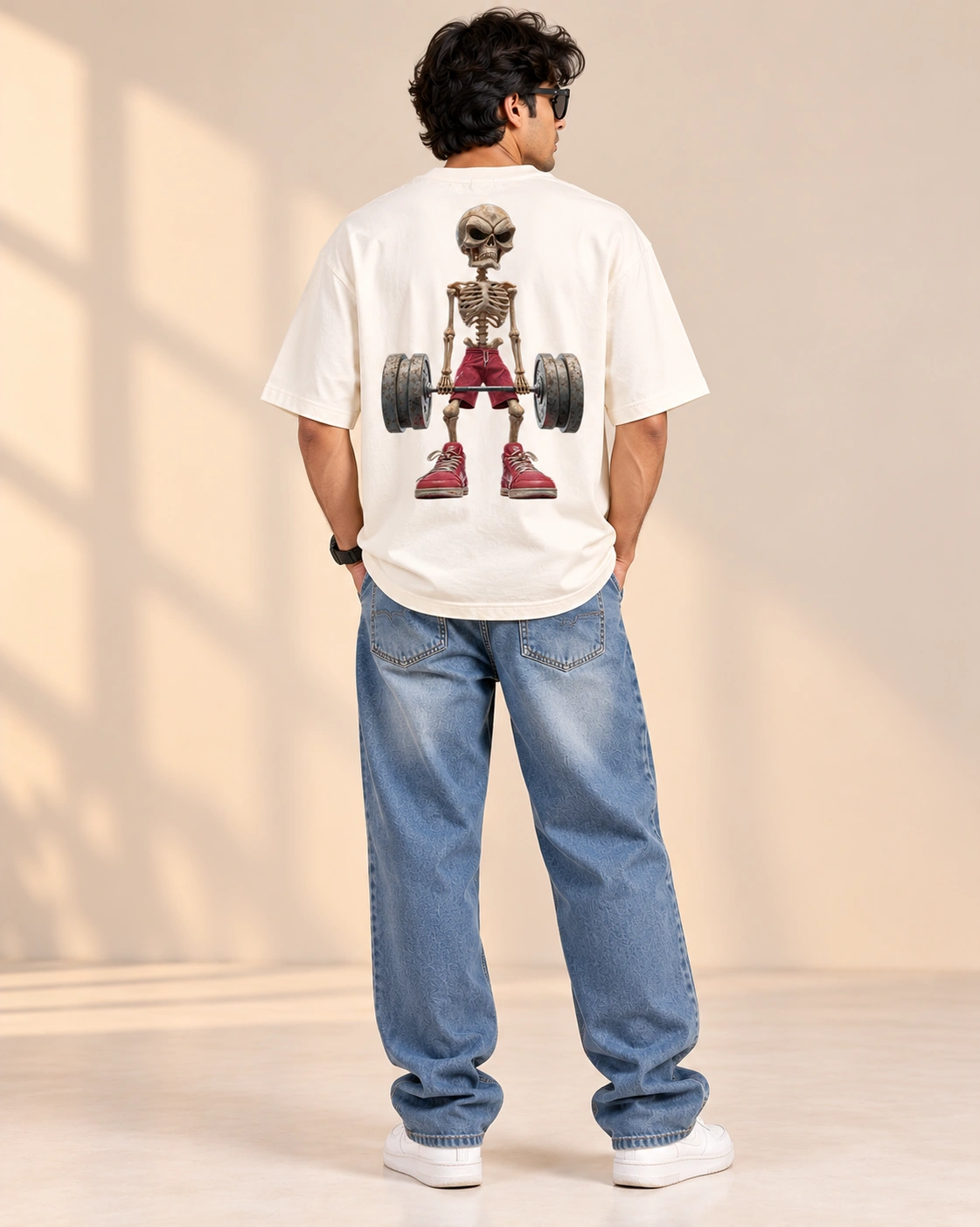 Skeleton Lifter Oversized T-Shirt view 3