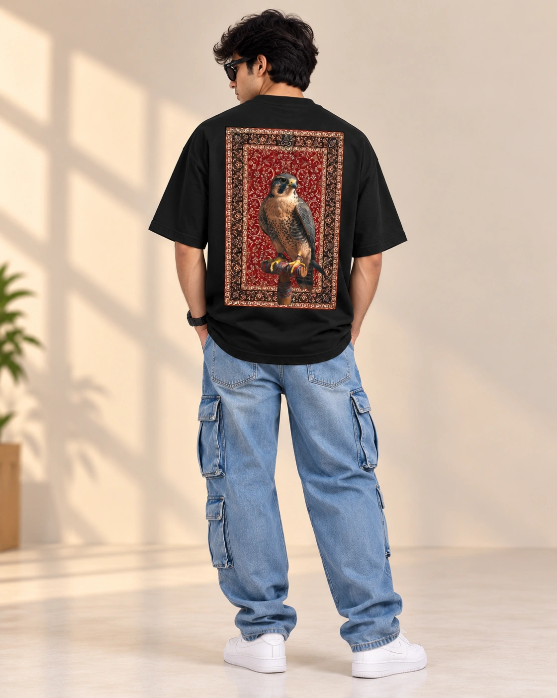 Persian Falcon Oversized T-Shirt view 1