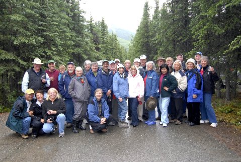 The Roadtrek group at the international potluck