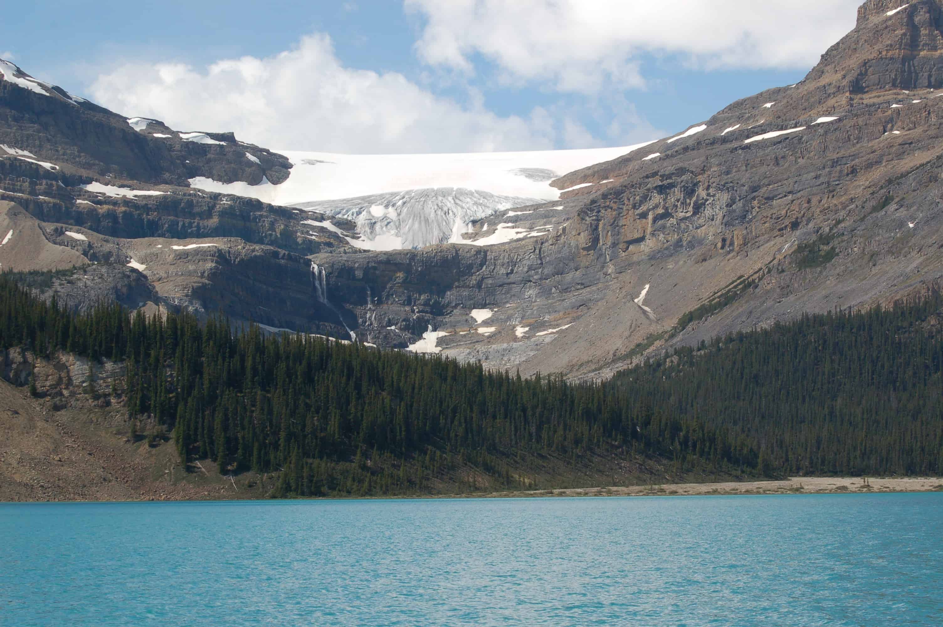 Bow Glacier and Bow Lake along the way