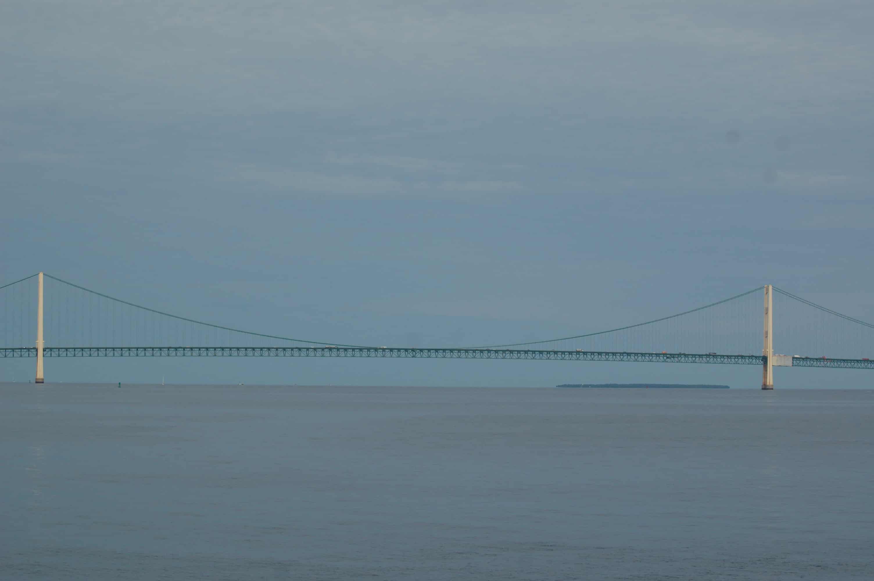 The Mackinac Bridge from the water