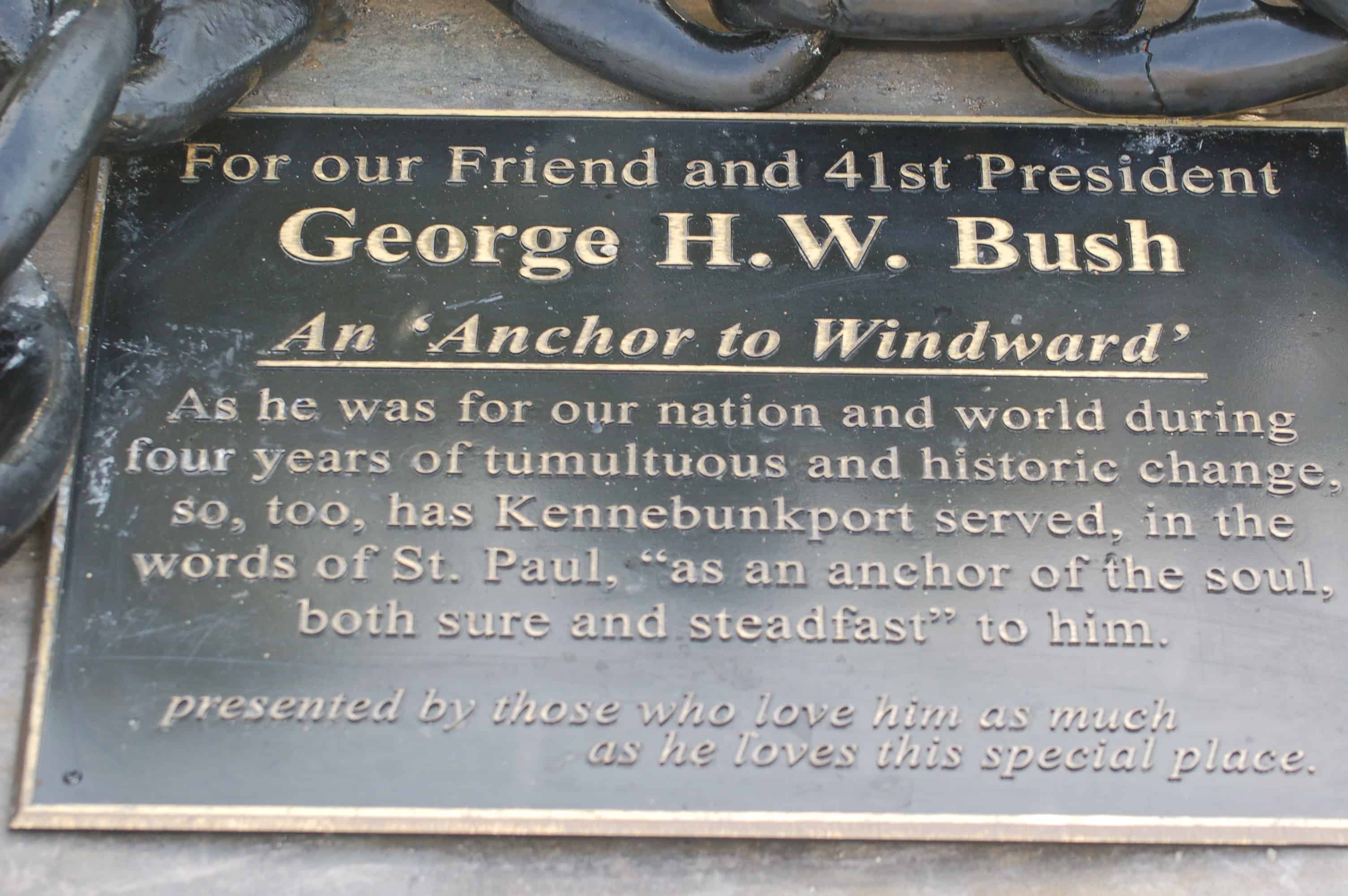 The plaque at Walker's Point