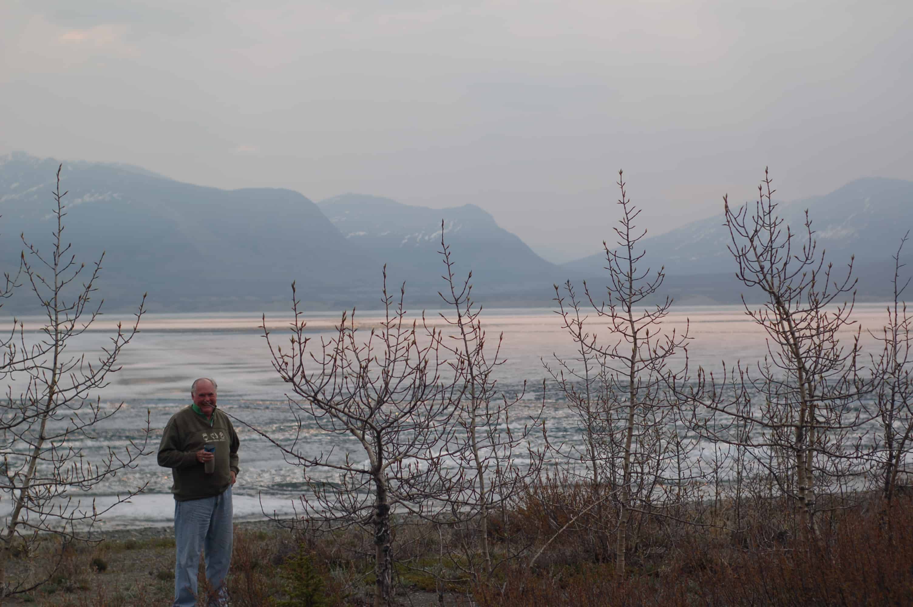 Our dry camp on Kluane Lake, near Destruction Bay